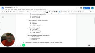 Holes Quiz 1 White Group Please read description below