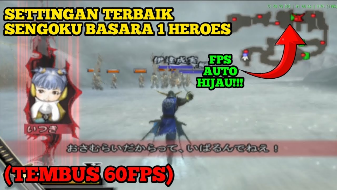 60FPS - Cara setting aethersx2 no lag khusus game sengoku basara heroes cocok di hp kentang
