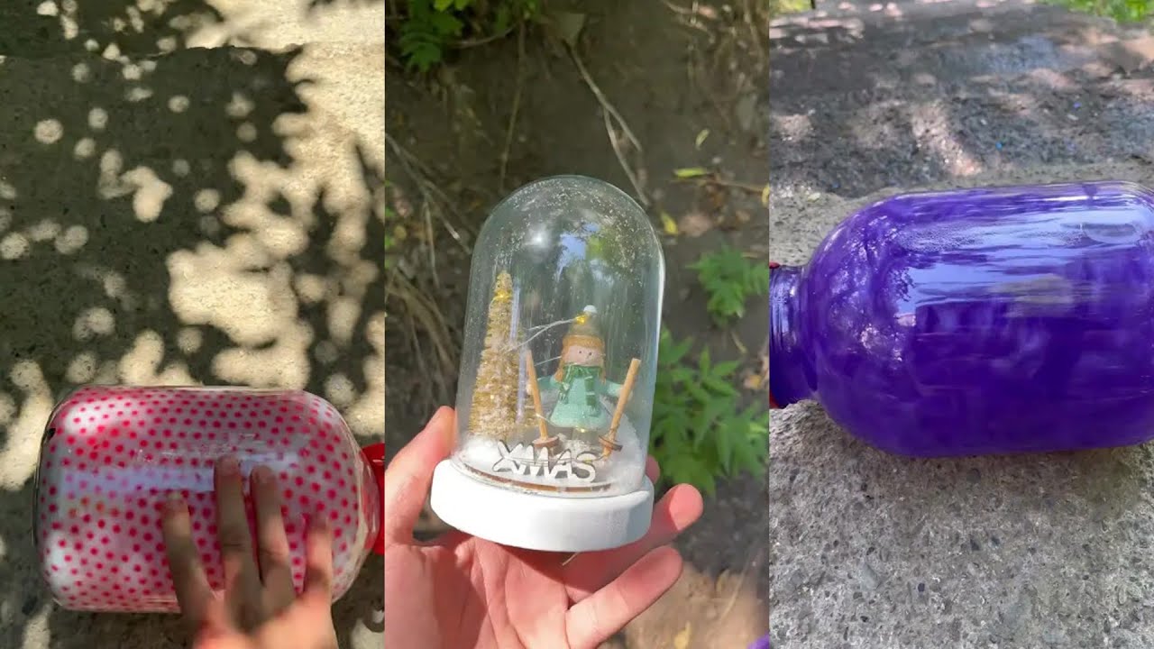 Breaking Glass Bottles and Balloon Drop ⚠️ Crushing Crunchy & Soft Things ! 