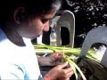 Making Grasshopper from Coconut Leaves