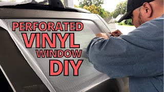 DIY Perforated Vinyl Window Install  Beat The Heat & Privacy | Car Van Life | No Build Car Camper