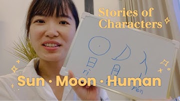 Stories of Characters｜Oracle Bone Script Intro（日、月、人）｜Learn Mandarin Chinese Characters