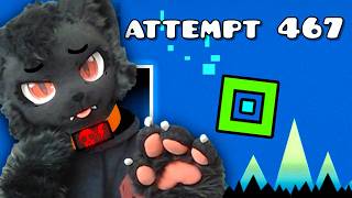geometry dash but if i die, i get shocked in my fursuit...