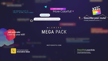 mLowers Mega Pack - a huge collection of lower thirds for FCPX. Find the right one for you! 🚀