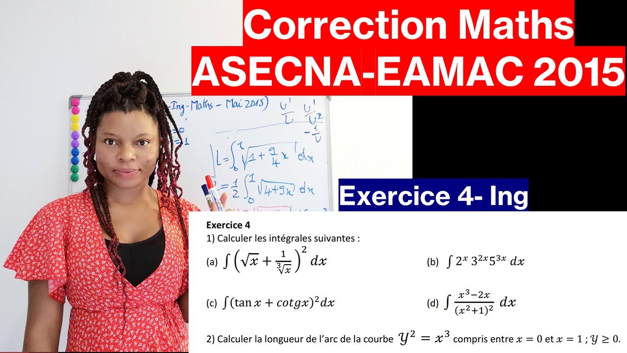 Correction de l'épreuve de Maths Concours ASECNA-EAMAC, Mai 2015-Exercice 4