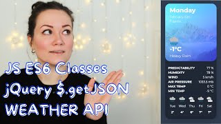Build a weather app api project in JavaScript, using a real API, HTML, CSS, ES6 Classes and jQuery!