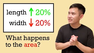 Common percentage misconception! Does the area of the rectangle stay the same?
