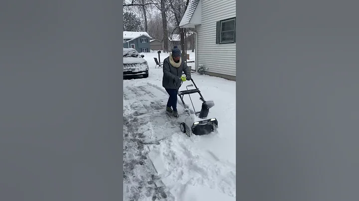 Judy Snow blowing Dec 2019