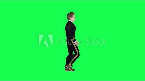 Man green screen download 3d man walking side angle Chromakey rendering animation