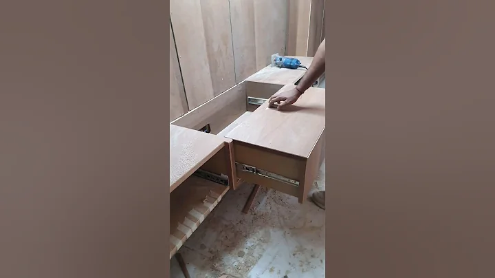 TV cabinet amazing settop box drawers #woodworking #furniture #shortvideo