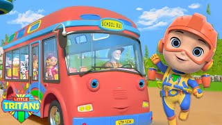 Little Tritans   Колеса на автобусі ходити по колу + більшедошкільна музика для дітей