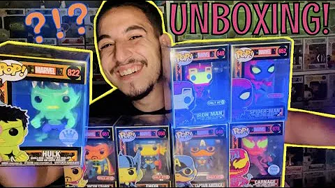 Unboxing Marvel Black Light Hulk Funko Pop | Full Set Unboxed!