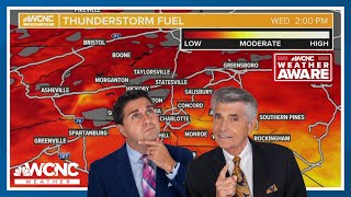 Small hail, gusty winds possible with scattered storms Wednesday | WCNC Charlotte To go