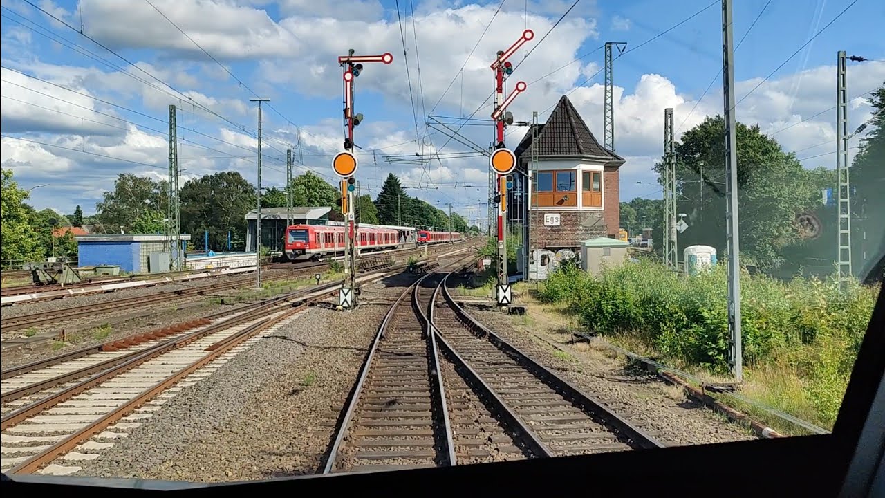 Führerstandsmitfahrt Pinneberg - Hamburg/Altona mit Umleitung über Eidelstedt Güterbahnhof