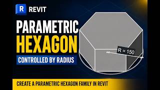 Revit Family Tutorial | Create a Parametric Hexagon Driven by Radius
