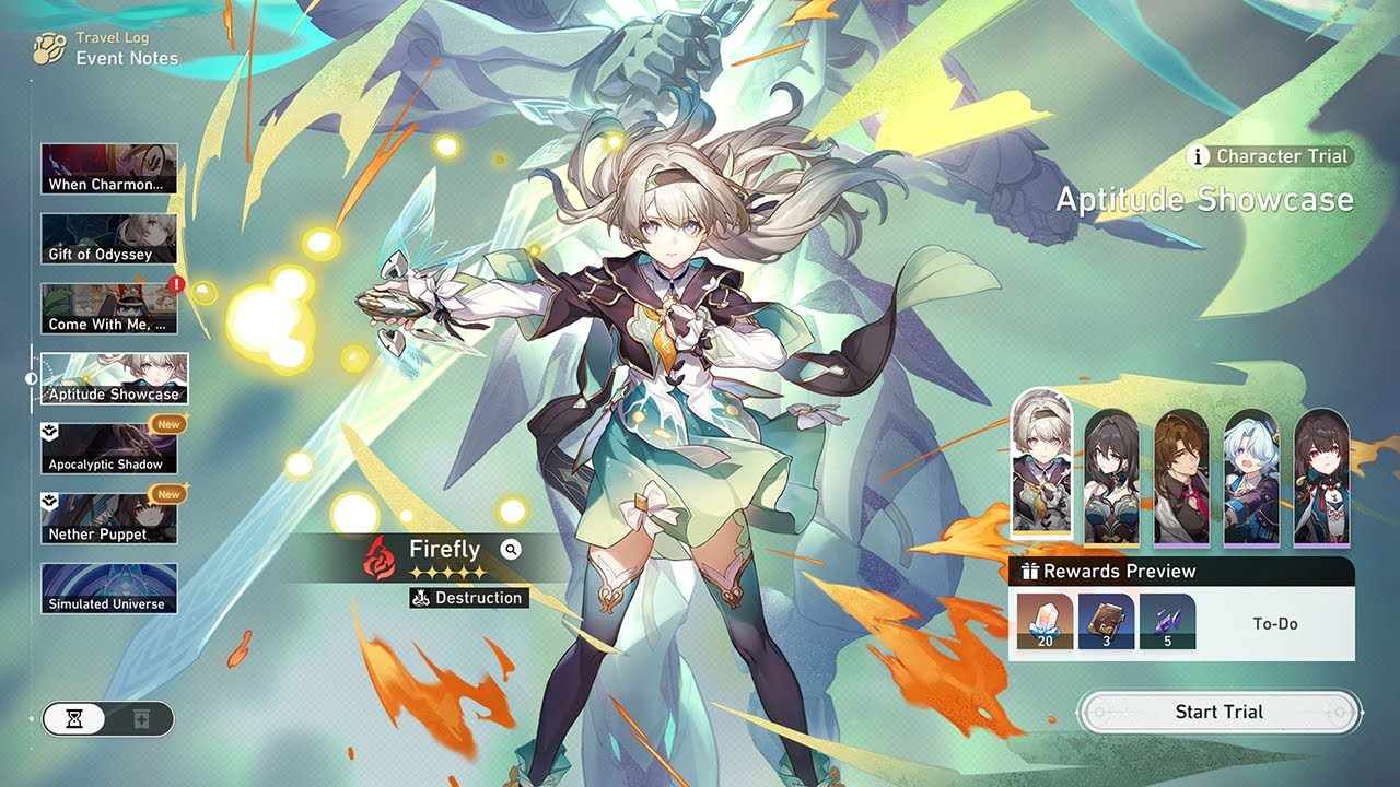 Star Rail - Aptitude Showcase - v2.3, First Half | Firefull