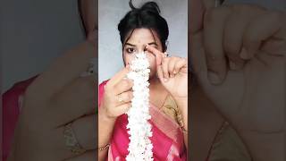 Easy Flower Hairstyle for Saree 🌼❤️ #viral #shortvideo #goviral #shorts #short #hairstyle #bun #hair