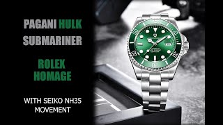 PAGANI HULK SUBMARINER/ROLEX HOMAGE