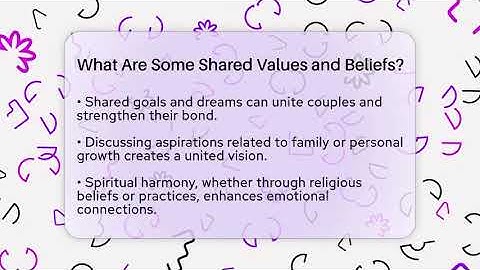 What Are Some Shared Values and Beliefs? | Marriage Counseling Network