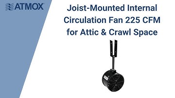 Joist-Mounted Internal Circulation Fan for Crawl Spaces & Attics 225 CFM  - Ask for ATMOX