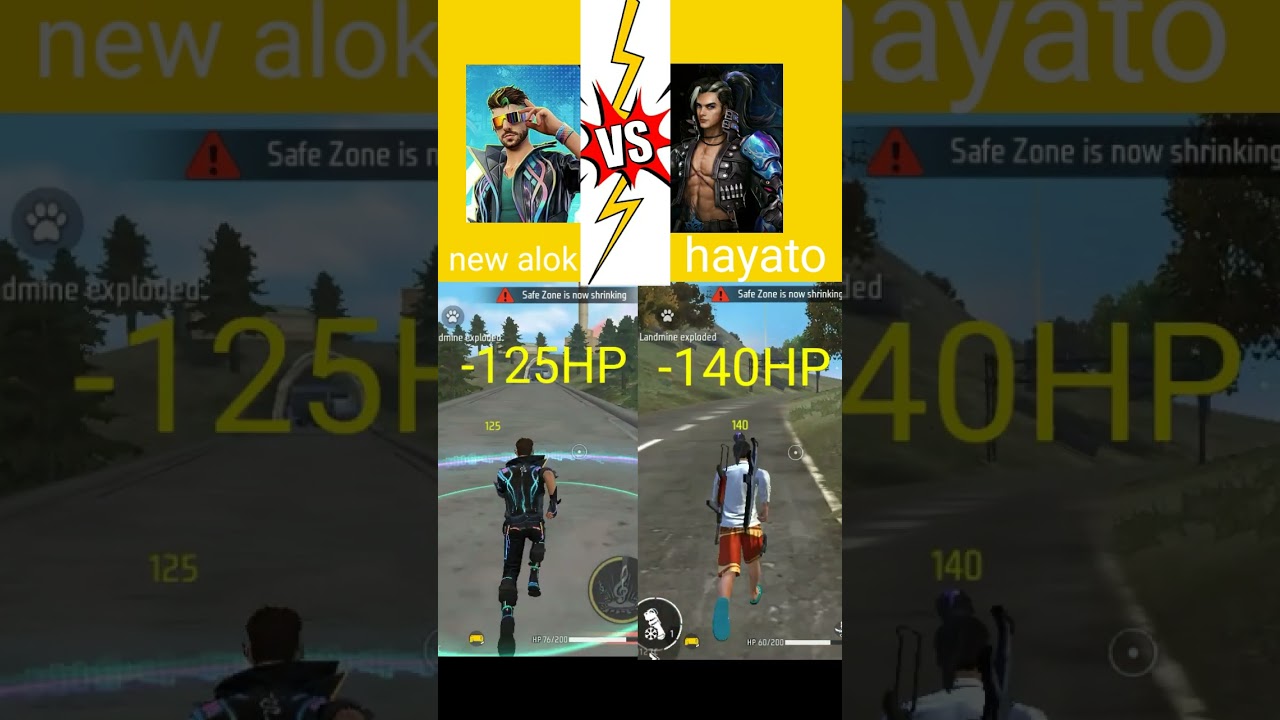 freefire new alok vs hayato landmine test😱😱🍷🗿