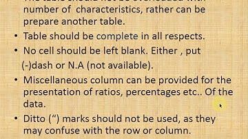 Classification and Tabulation XII  Rules of Tabulation