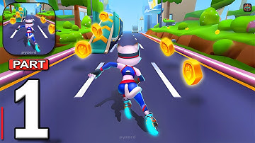 Runner Heroes - Gameplay Walkthrough Part 1 - Cat Runner Subway Hero (Android, iOS)