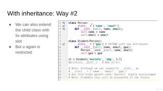 Inheritance with Slots [Mastering 4 critical SKILLS using Python]