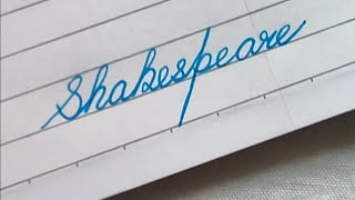 Shakespeare Name Writing in Cursive Cursive Writing Practice with Names Improve Handwriting