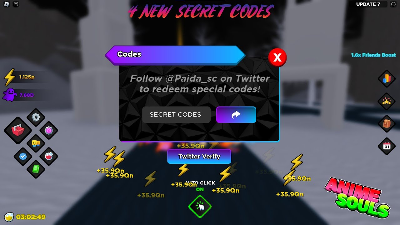 4 NEW SECRET CODES IN ANIME SOULS SIMULATOR (UPDATE 7) - YouTube