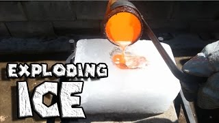 Molten Copper vs Ice Exploding Ice