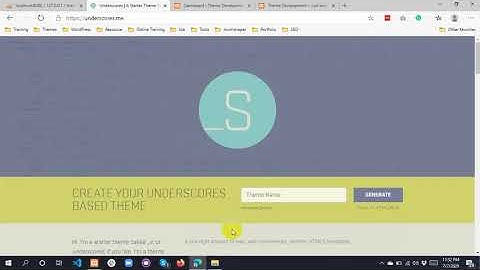 WordPress Setup and Underscore framework 18/07/2020