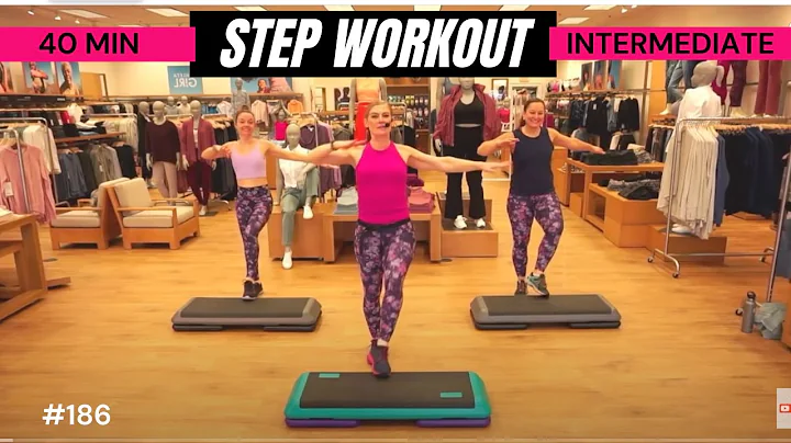 40 MIN LIVELY INTERMEDIATE STEP AEROBICS WORKOUT /...