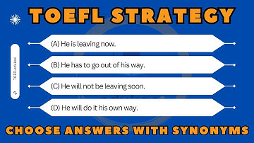 CHOOSE ANSWERS WITH SYNONYMS I TOEFL STRATEGY # 2