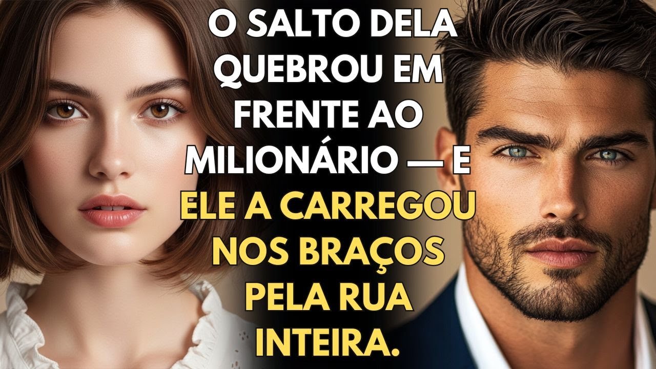 O salto dela quebrou em frente ao milionário — e ele a carregou nos braços pela rua inteira.