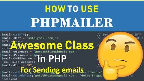 How to send email using php mailer class 2020 | phpmailer | Fixwebnow