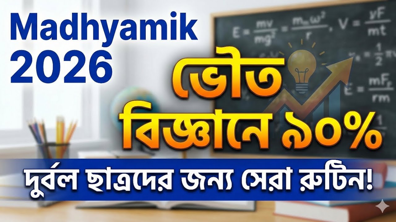 Madhyamik 2026 Physical Science: মাত্র ১৫ দিনে ৯০% নম্বর? 🔥দুর্বল ছাত্রদের জন্য সেরা কৌশল! 