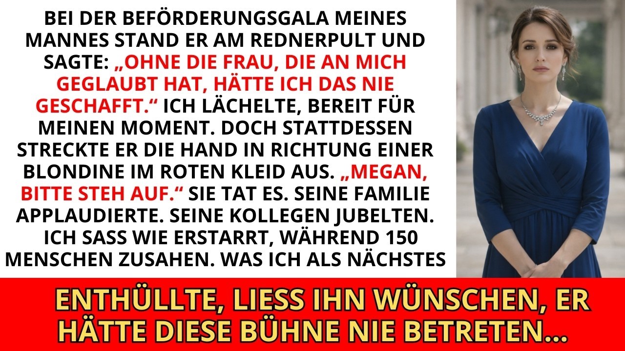 Mein Mann bedankte sich bei seiner Geliebten statt bei mir auf seiner Beförderungsgala – was ich...