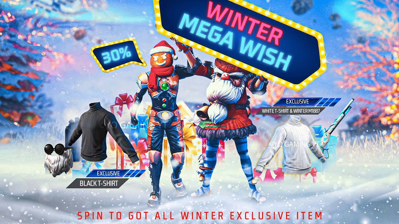 Winter wish 2022 free fire | tonight update Free fire | free fire new event