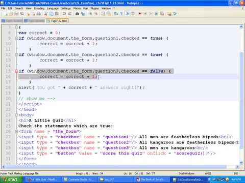 Javascript Bangla Tutorial::Ch7:  Providing and Receiving Information with FORMS - Part 4