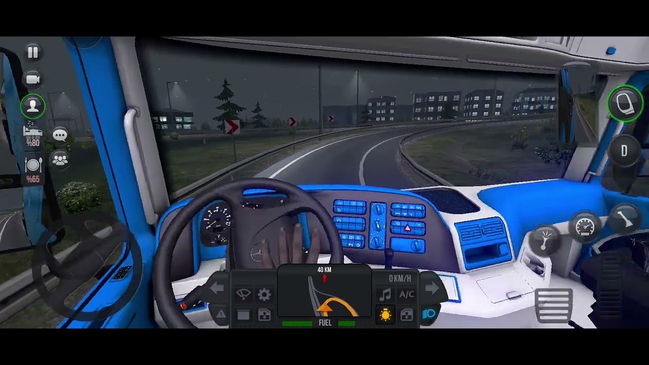 Sharp Turn at Night 🚛