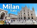 4k Walking Tour of Milan, Italy (Ultra HD, 60fps) with Natural City Sounds