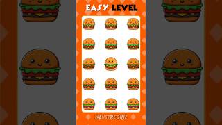 Find the ODD One Out - Junk Food Edition 🍔🥪🍪 Easy, Medium, Hard