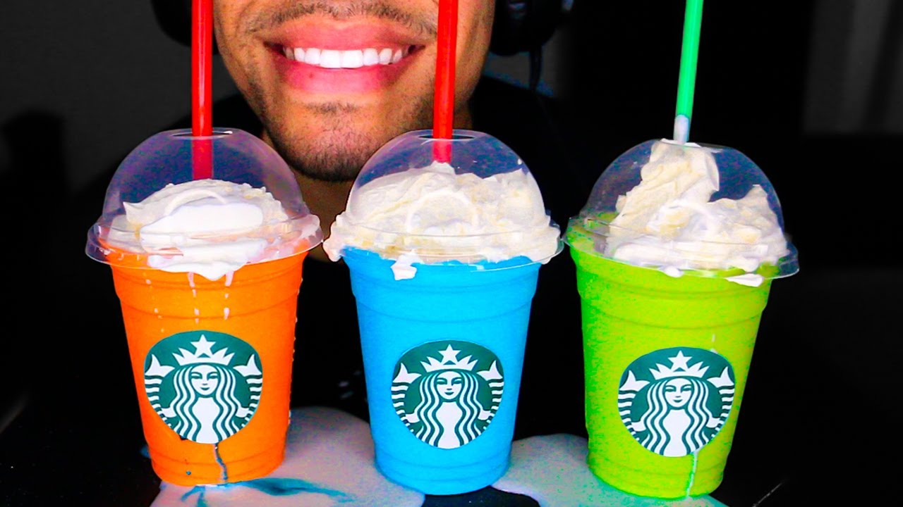 ASMR EDIBLE STARBUCKS CUPS *GONE WRONG* DIY MUKBANG EATING SHOW MOUTH SOUNDS NO TALKING AT HOME