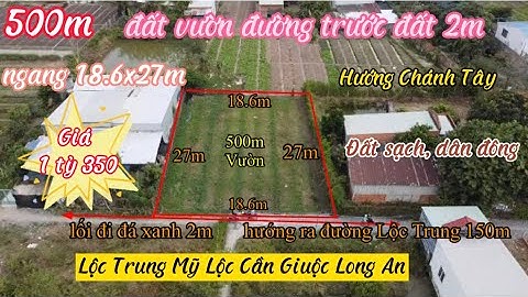❤️ 500m vườn đường 3 gác ngang 18.6x27m Lộc Trung Mỹ Lộc giá 1tỷ350