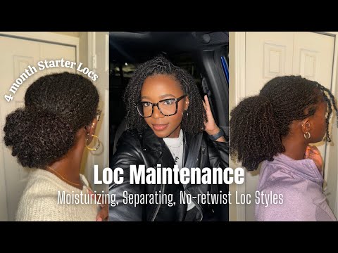 Between Retwist Loc Maintenance | No-retwist style, Wash Day & Moisturizing Routine, Separating Locs