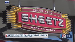 Sheetz lowers gas prices for 1 week