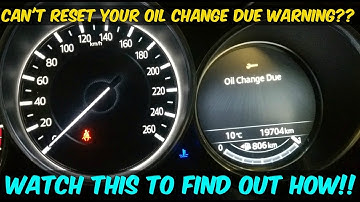How To Reset The Oil Change Due Warning In A Mazda 6, CX-5, CX-9