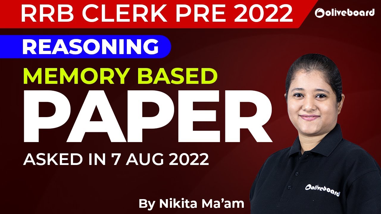 Reasoning Questions Asked in RRB Clerk Pre 2022 || RRB Clerk Pre ...
