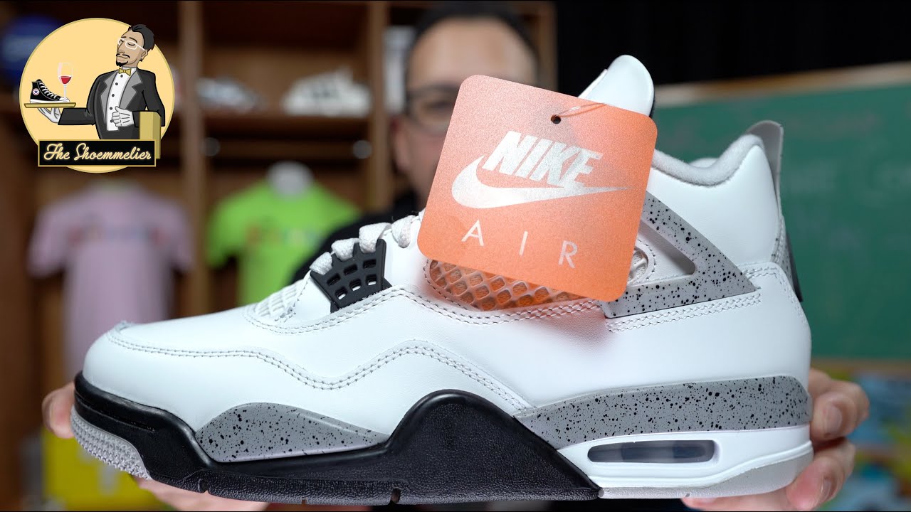 Nike Air Jordan 4 'White Cement' | WHAT'S IN THE BOX - YouTube